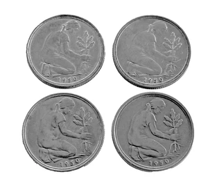 50 Pfennig 1950 "D, F. J, G" Deutschland - Konvolut abzugeben, Topzustand - Bild 1 von 3