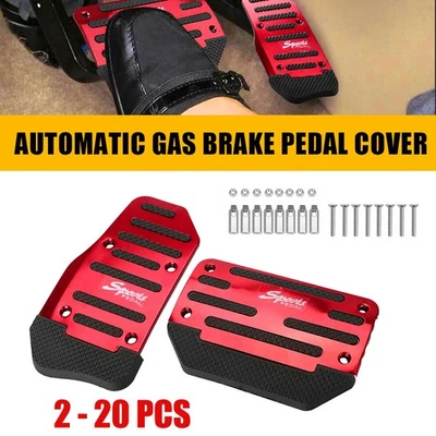 Universal Antideslizante Freno Gas Pedal Pastilla Cubierta Rojo Accesorios Coche Paquete de 2-20 Foto 1 de 4