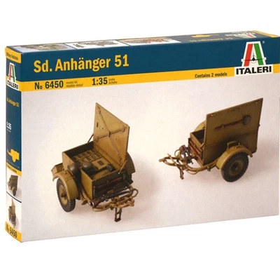 Rimorchio da traspoeto munizioni Sd. Anhanger 51  sc 1/35 IT6450 Italeri KIT - Immagine 1 di 4