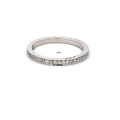 Tacori 0.43 Carat Round Brilliant G VS1 Diamond 18 Karat White Gold Band Ring Foto 1 de 4