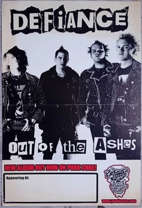DEFIANCE Out Of The Ashes US Original Poster Punk - Picture 1 of 2