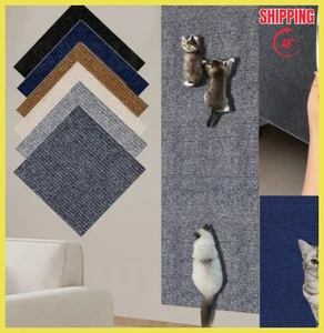 XL Selbstklebende Katzen Kratzmatte Kratzbaum Wand Möbel Couch Schutz - Bild 1 von 10