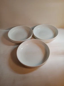 Set Of 3~ Canopy White 8" X 1.5" Round Salad Bowls~ Made In China - Picture 1 of 6
