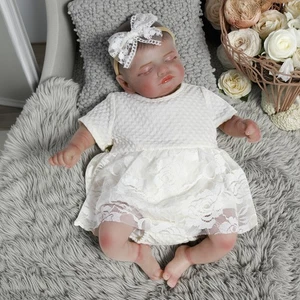 Muñecas Reborn Dormir Realistas Vinilo Silicona Hechas a Mano Bebé Niña Muñeca - Imagen 1 de 6