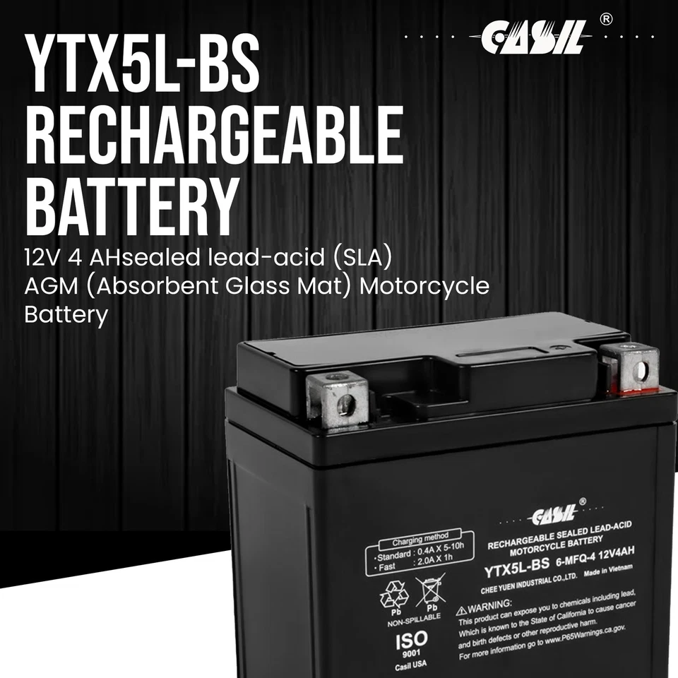 YTX5L-BS Motorcycle Battery Replacement for HONDA 150CC CRF150F 2006 - 2016 Foto 1 de 4