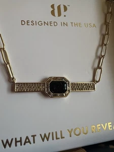 Bomb Party UNTAMED Halskette - Rand ausgerichtet NK51503 Onyx Sandstein/Gold - Bild 1 von 4