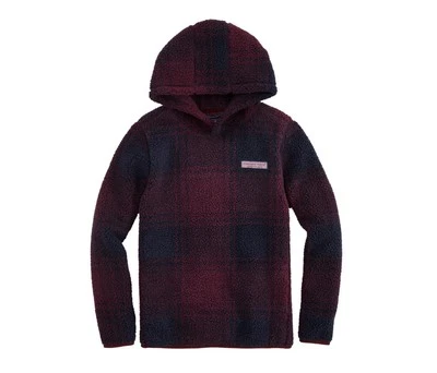 VINEYARD VINES Boys Printed Stillwater Sherpa Hoodie Sweatshirt Boys Large 16 - Image 1 of 4