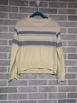 Кашемир 100% женщин легкий пуловер свитер маленький средний ретро в полоску размер S/M - Изображение 1 из 4