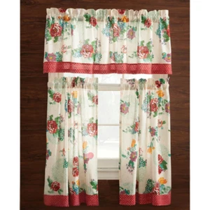 Pioneer Donna Country Garden Set 3 Pezzi Piccole Tende Finestre e Valance 30x36 - Foto 1 di 6