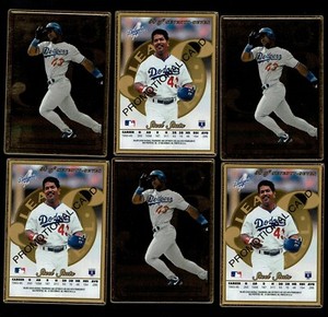 Raul Mondesi 1996 Donruss Leaf Preferred STEEL SAMPLE/PROMO Card GOLD #38/77