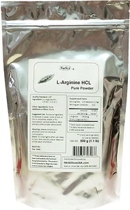NuSci L-Arginin HCl reines Pulver 500g (1,1 lb) USP - Bild 1 von 4
