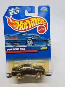 Hot Wheels Blue Card Porsche 959 Collector 1054 Black 1998 New Vintage 24068 NIP - Picture 1 of 9