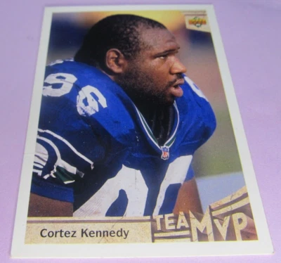 1992 Upper Deck #376 Cortez Kennedy Seattle Seahawks - Image 1 of 2