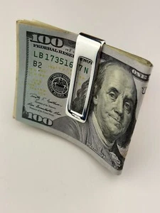 925 Sterling Silver Money Clip - Picture 1 of 4