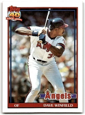 1991 Topps Baseball Card Dave Winfield A California Angels #630 - Image 1 of 2