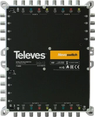 Televes Nevoswitch 9x9x12 * 9x9 Eingänge - 12 Ausgänge * Multischalter 714602 - Bild 1 von 3