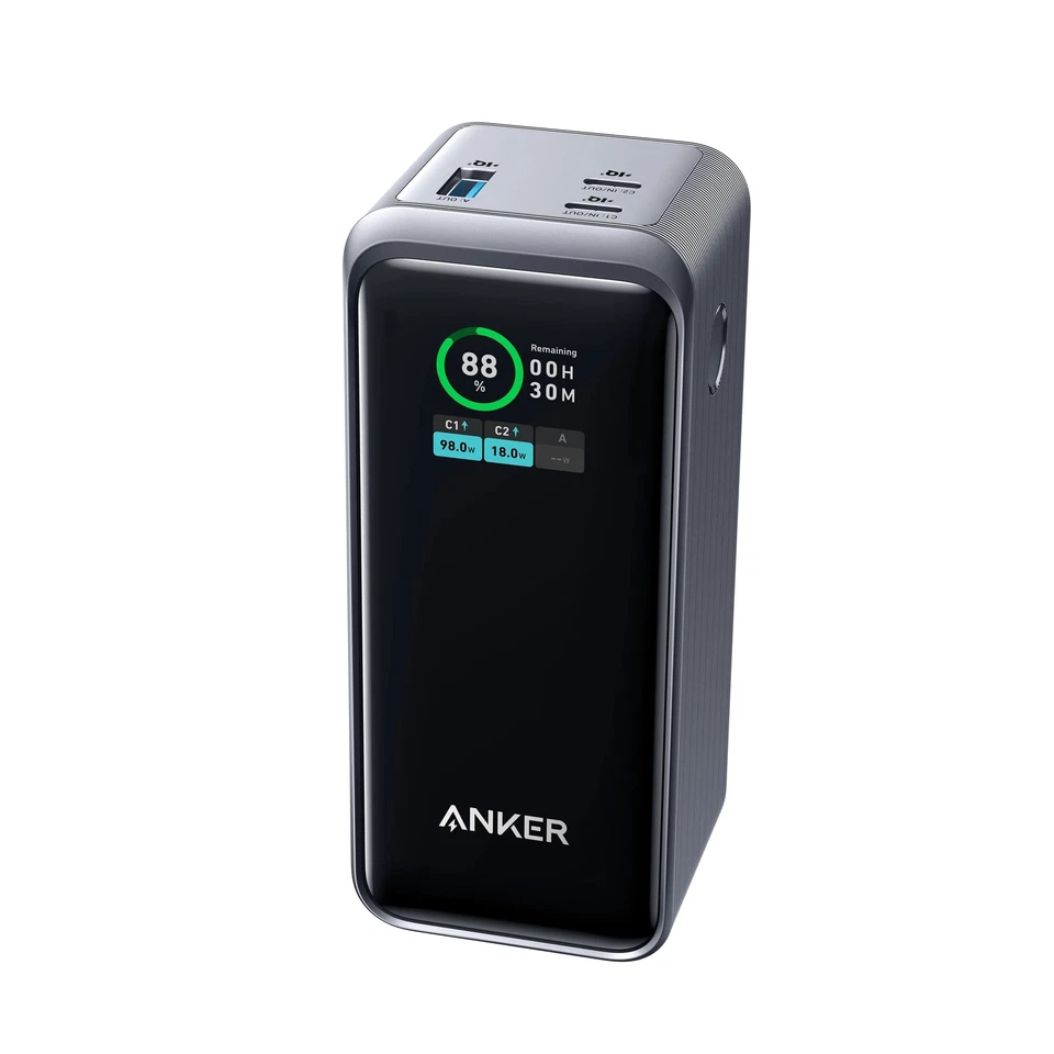 Anker Prime Powerbank 20.000mAh externer Akku mit 200W Leistung Digitales Disp