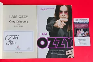 OZZY OSBOURNE SIGNED BOOK "I AM OZZY" CERTIFIED AUTHENTIC WITH JSA COA bas psa - Picture 1 of 2