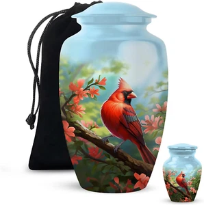 Red Cardinal Bird Urn for Ashes for Women - Cremation Urns for Human Ashes - Urn - Picture 1 of 12