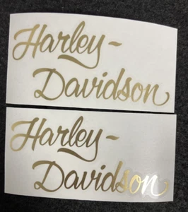 CALCOMANÍAS DE ESPEJO RETROVISOR DORADAS PERSONALIZADAS HARLEY DAVIDSON - Imagen 1 de 4