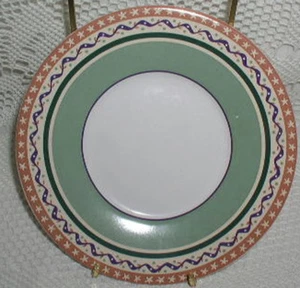 Sango China Olivia Green Purple Olives Saucers 4 Teacup Cup Plate qty2 - Picture 1 of 2