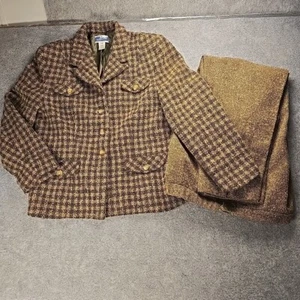 Ladies Pendleton Suit Set Size 14 Brown Wool Blend - Picture 1 of 22