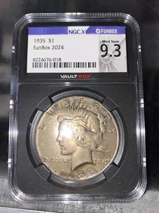 1935 $1 Mint State 9.3 Peace - Picture 1 of 2
