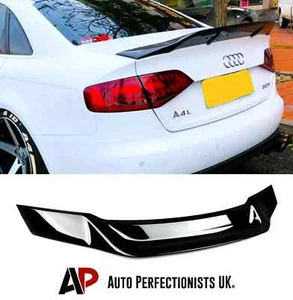 Audi A4 B8 Limousine glänzend schwarz hinten hoch Kick Entenschwanz Stiefel Spoilerflügel 08-16 - Bild 1 von 13