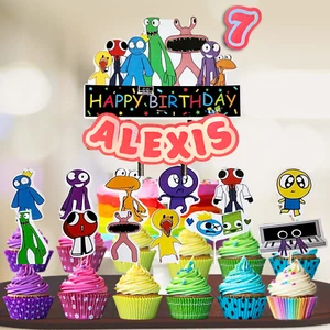 Rainbow Friends Cake Party Supplies happy birthday balloon theme decoration gift - Picture 1 of 22