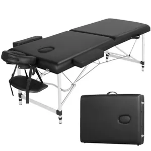 Massageliege Massagebank Massagetisch klappbare Kosmetikliege 2 Zonen 70cm Breit - Bild 1 von 12
