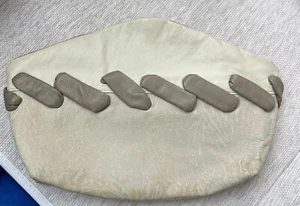 Vintage Josef Rose Original  Leather Ivory Tan Clutch Bag - Picture 1 of 8