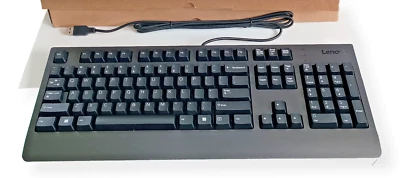 Teclado Lenovo USB con cable KU-1619 00XH688 negro inglés de EE. UU. nuevo en caja Foto 1 de 3