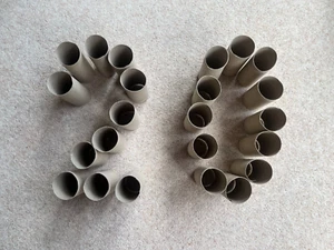 20 empty toilet loo roll cardboard tubes, for arts, craft, seedlings, crackers - Picture 1 of 2