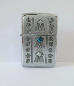 ZIPPO ARROWS W/SWIRLS PATTE - CASE BLUE - Imagen 1 de 4