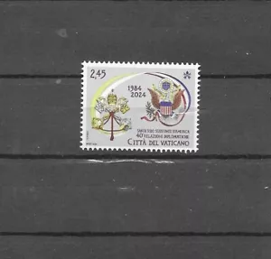 VATICAN 2024 40th Anniversary of diplomatic relations with the USA MNH - Picture 1 of 1