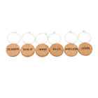 6 Wine Glass Markers Cork Charms DIY Rings Hoop Drink Marker Party Holidays