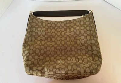 Bolso Bandolera Coach F58327 Outline Celeste Convertible Hobo Caqui Marrón Foto 1 de 4
