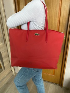 lacoste nylon tote bolsa