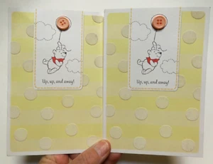 Congrats de 2 tarjetas distintivos de estímulo elevador de Winnie the POOH arriba y lejos - Imagen 1 de 7