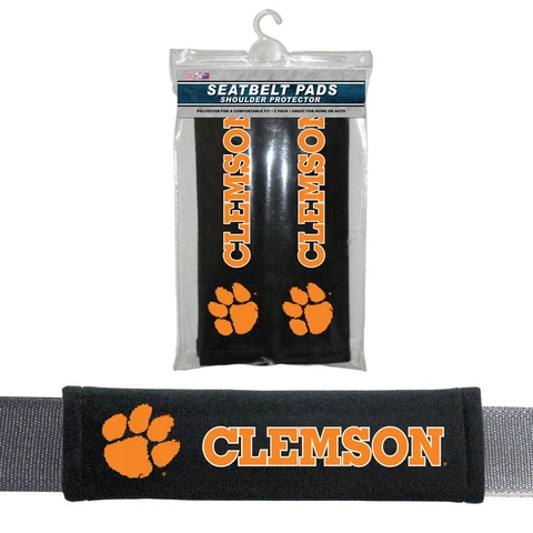 2PC NCAA Clemson Tigers Car Truck Bag Seat Belt Pads / Shoulder Pads Covers Cover