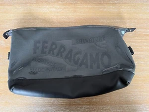 Salvatore Ferragamo Toiletry bag Clutch bag Gray & Black Large AU-24 / 7242 - Picture 1 of 11