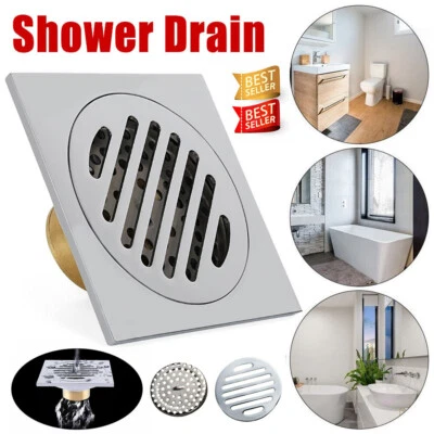 Quadratischer Bodenablauf Edelstahl Bodenablauf Anti-Geruch Duschrinne Abfluss - Bild 1 von 4