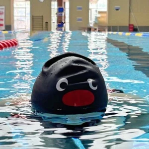 Enlarged Swimming Cap Cute Cartoon Safe Swimming Hat Silicone Swimming Hat - Picture 1 of 6