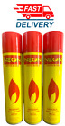 3 Can Neon Butane Fuel Universal Gas Lighter Refill Cartridge 300 ML (3 PACK)