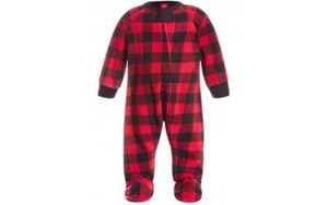 Family Pj's Baby Matching Red Check Footed Family Pajamas Size 6-9M - Picture 1 of 1