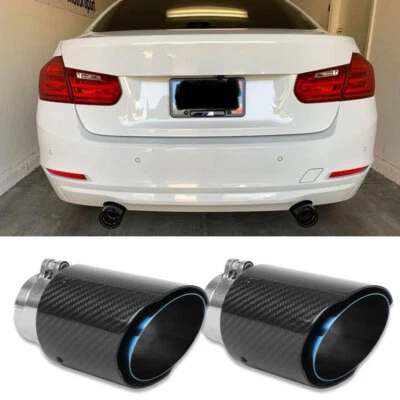 2 piezas para 3 Series G20 M330i M340i 2.5" Entrada Doble Carbono Punta de Escape Inoxidable Foto 1 de 4