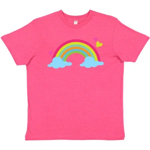 Inktastic Rainbow Youth T-Shirt Sky Girls Pretty Cute Colorful Hearts Tee Kids - Picture 1 of 7