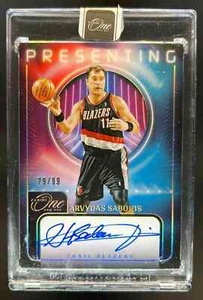 2023-24 Panini One & Basketball Arvydas Sabonis Presenting Auto #29/99 - Picture 1 of 2