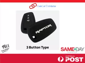 BLACK WHITE Silicone Key Fob Cover case for Next Gen Ranger Raptor 3 button - Picture 1 of 2