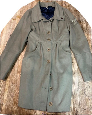 Jaqueta de lã militar verde exército DC feminina tamanho XL - Imagem 1 de 4